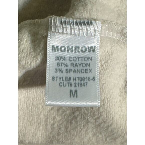 Monrow · Medium · Supersoft Fleece New Pullover Hoodie · Cotton Blend · Bone - Picture 6 of 7
